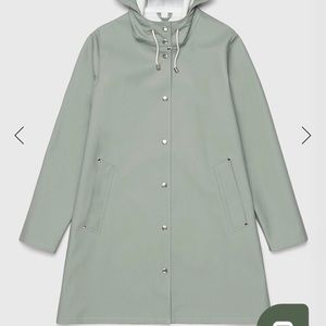 Stutterheim Mosebacke Khaki Green Rain Jacket XS